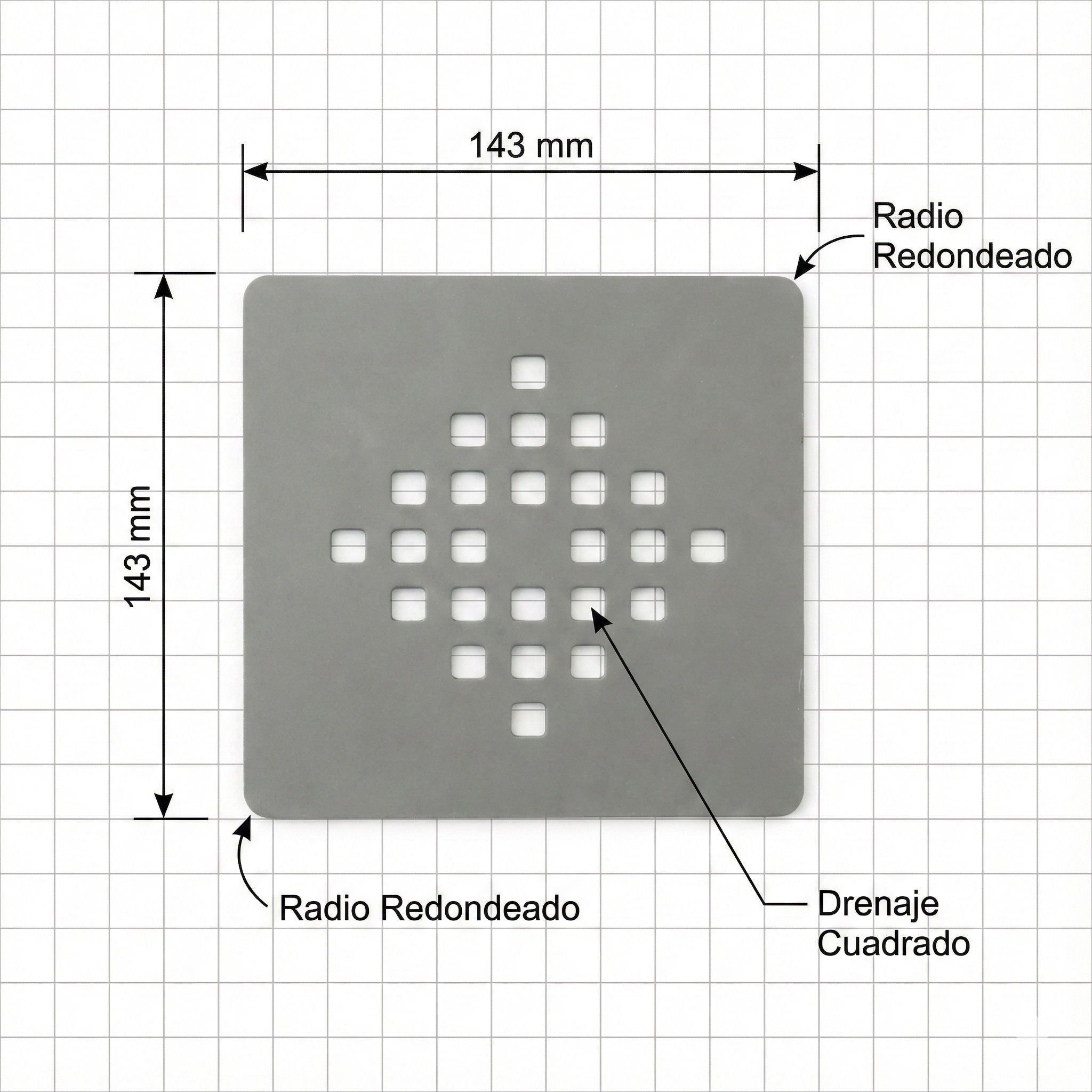medidas rejilla plato de ducha